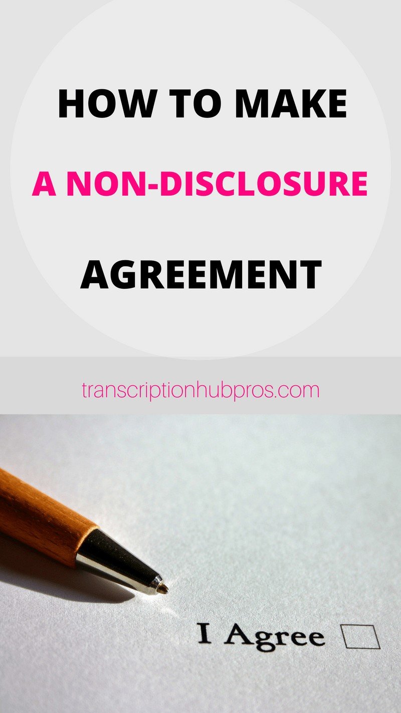 Non-Disclosure Agreement in Transcription