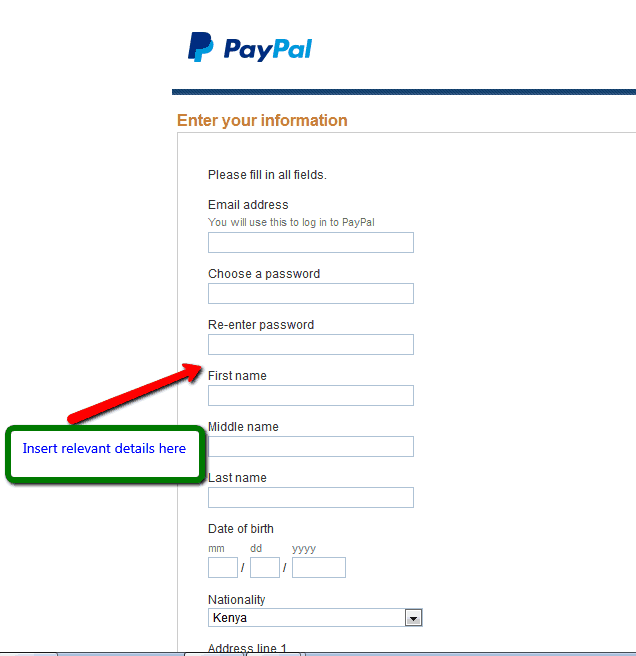 paypal registration