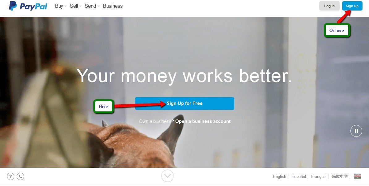 create a paypal account