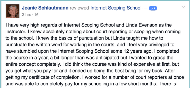 internet scoping school testimonial