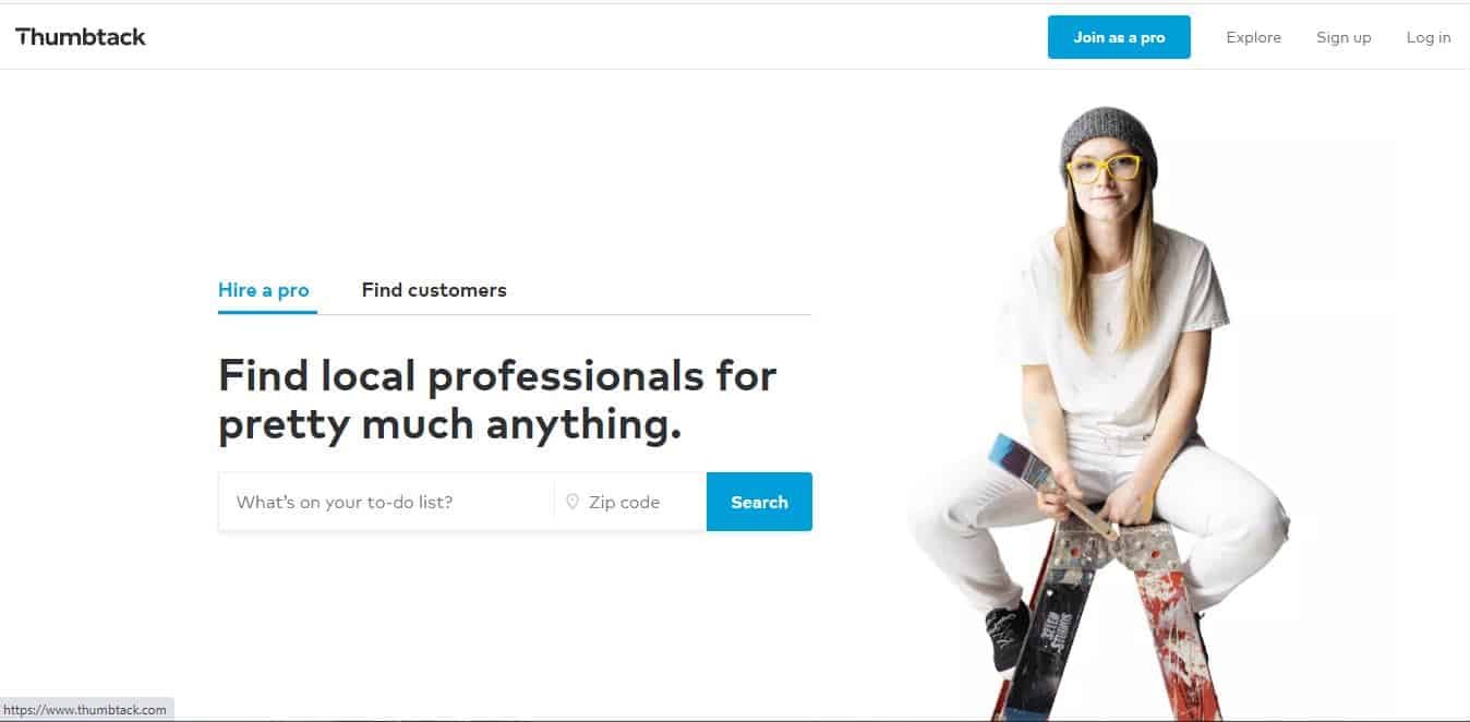 find local odd jobs at thumbtack