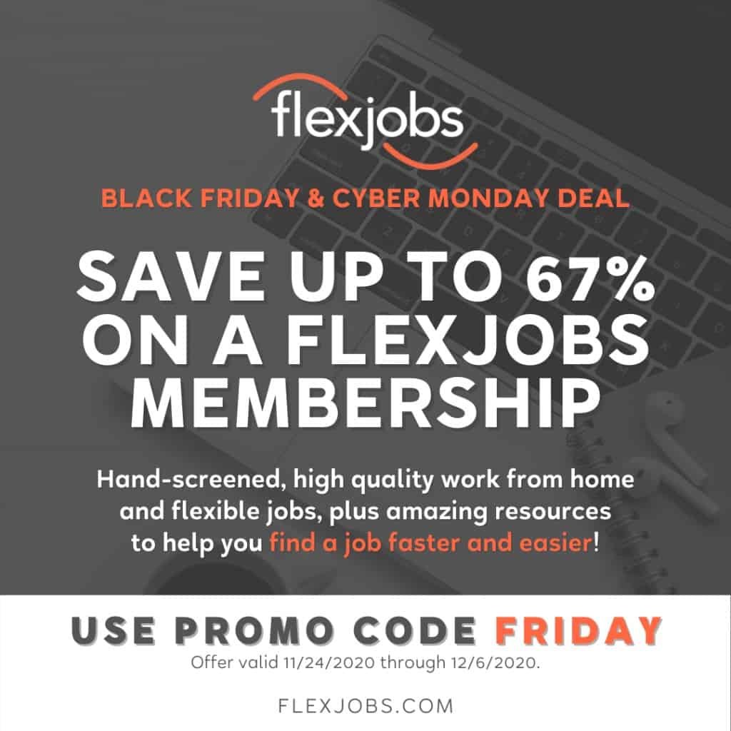flexjobs black friday and cyber monday deals