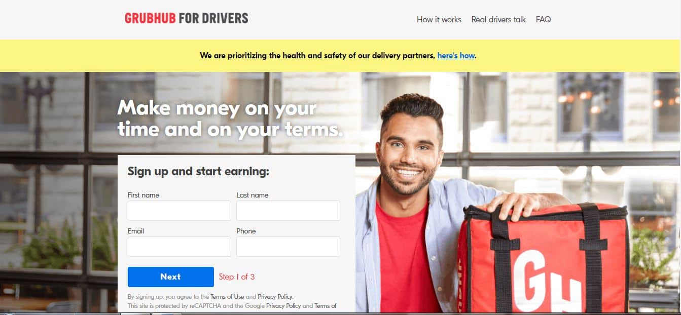 Grubhub for drivers