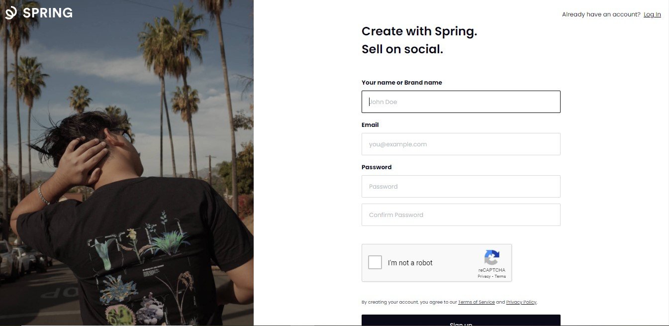 create a teespring account