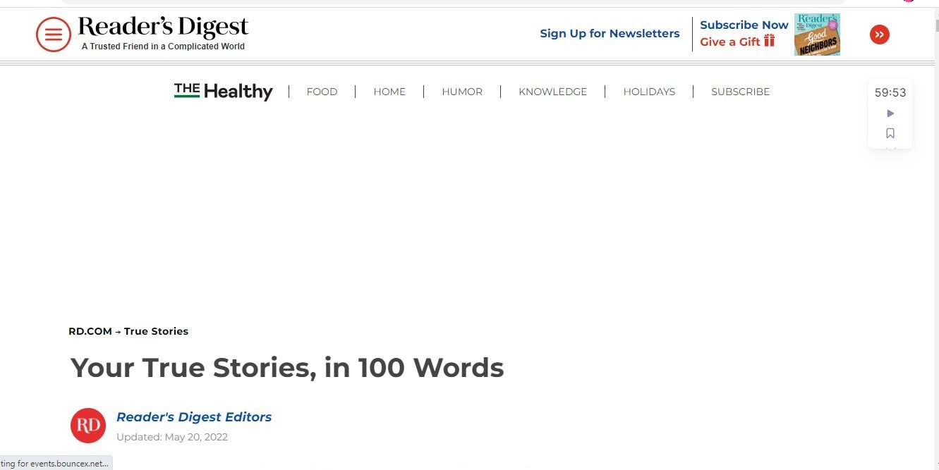 submit short stories on readers digest