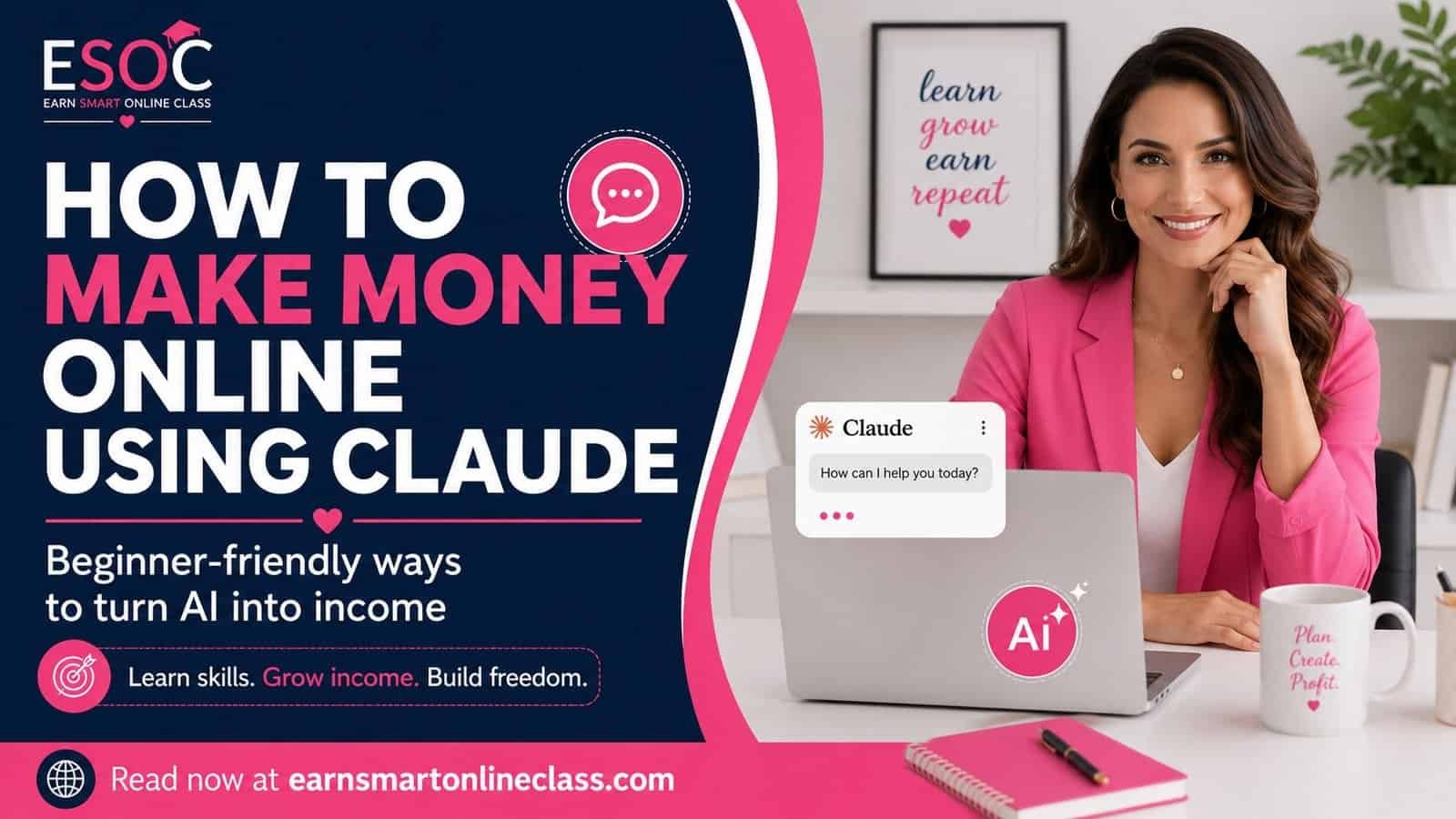 How to Make Money Online Using Claude AI (2026) - ESOC